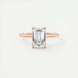 Solitaire Engagement Ring Featuring 1.91 CT Emerald Moissanite 27