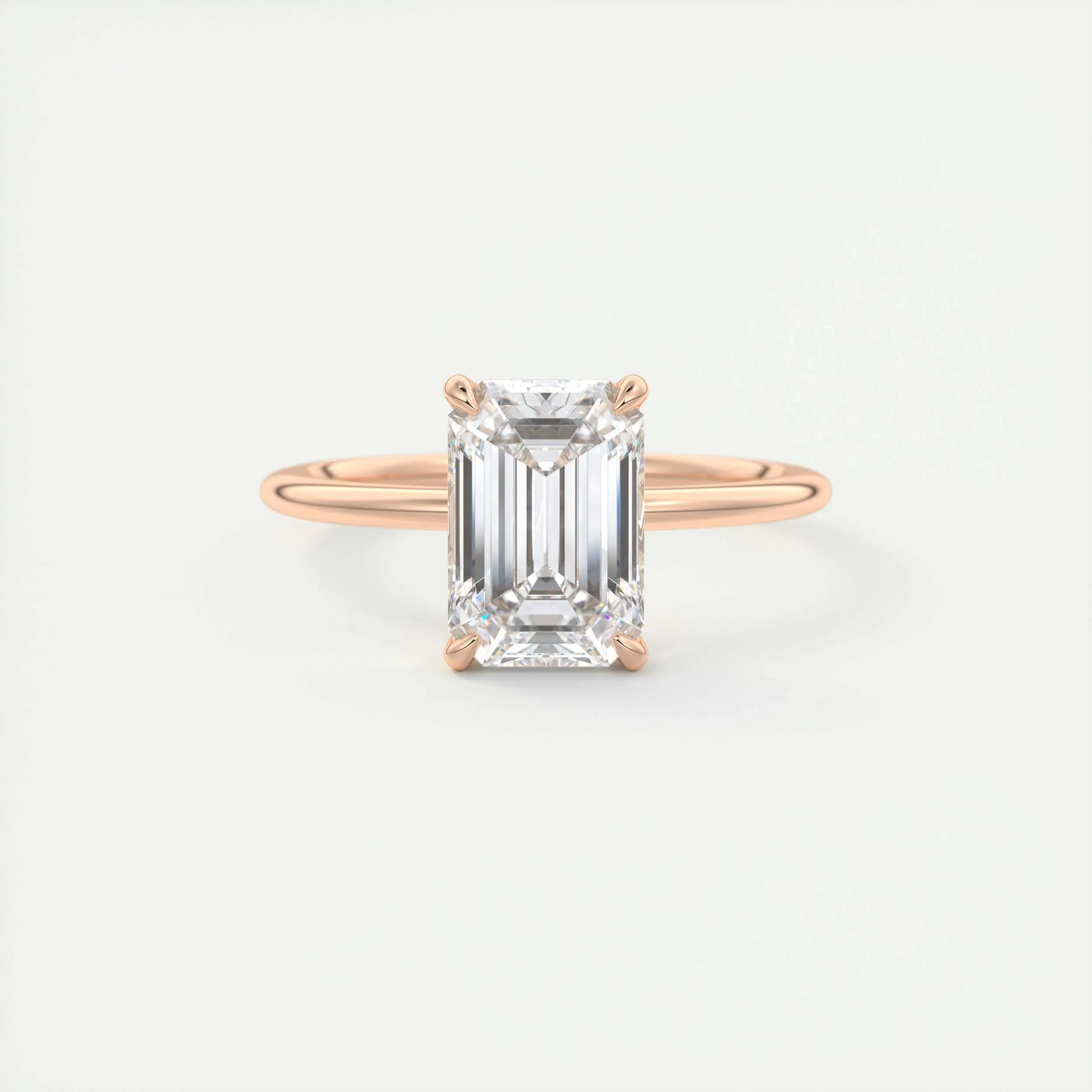 Solitaire Engagement Ring Featuring 1.91 CT Emerald Moissanite 27