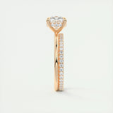 Hidden Halo Engagement Ring Featuring 2.15 CT Cushion Moissanite 19