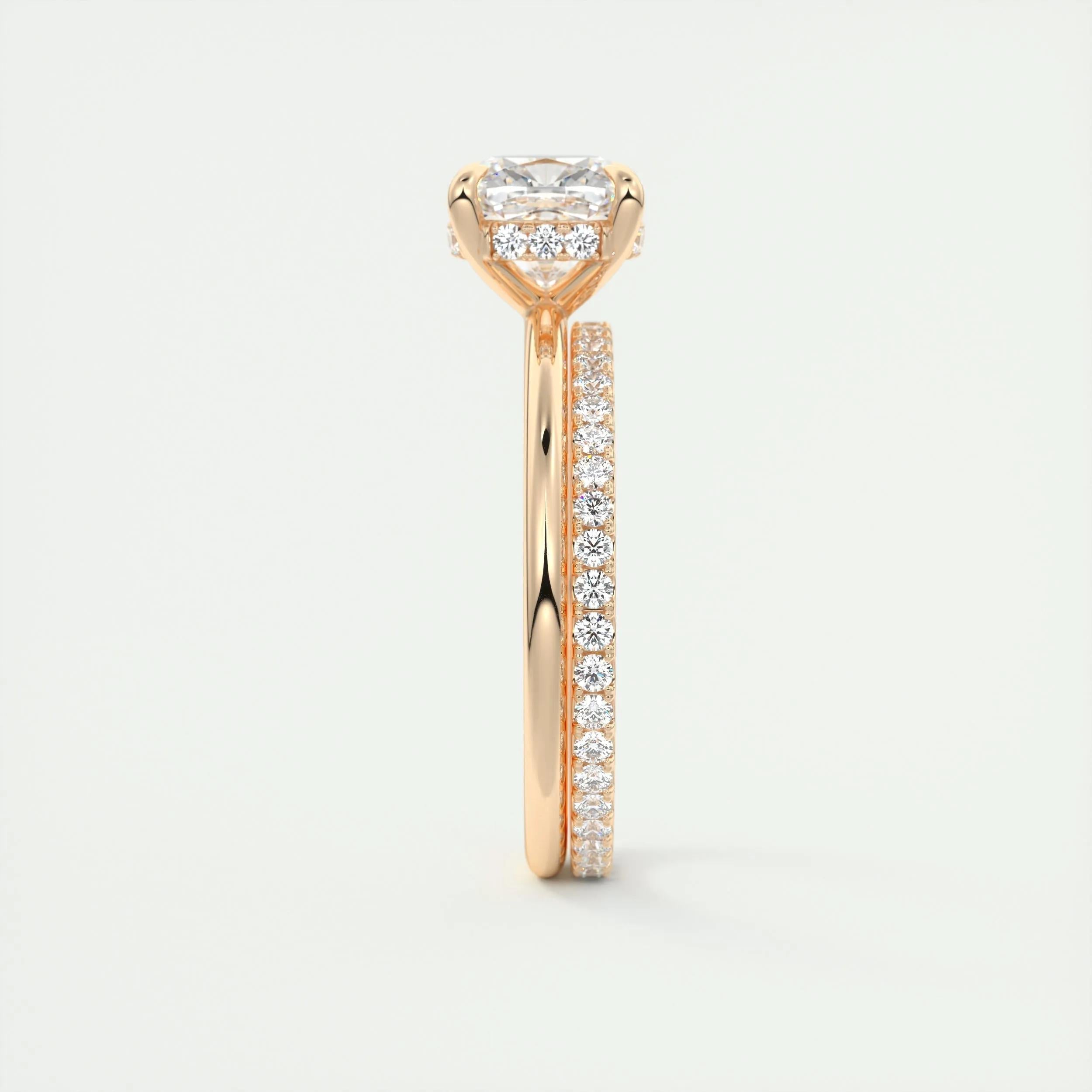 Hidden Halo Engagement Ring Featuring 2.15 CT Cushion Moissanite 19