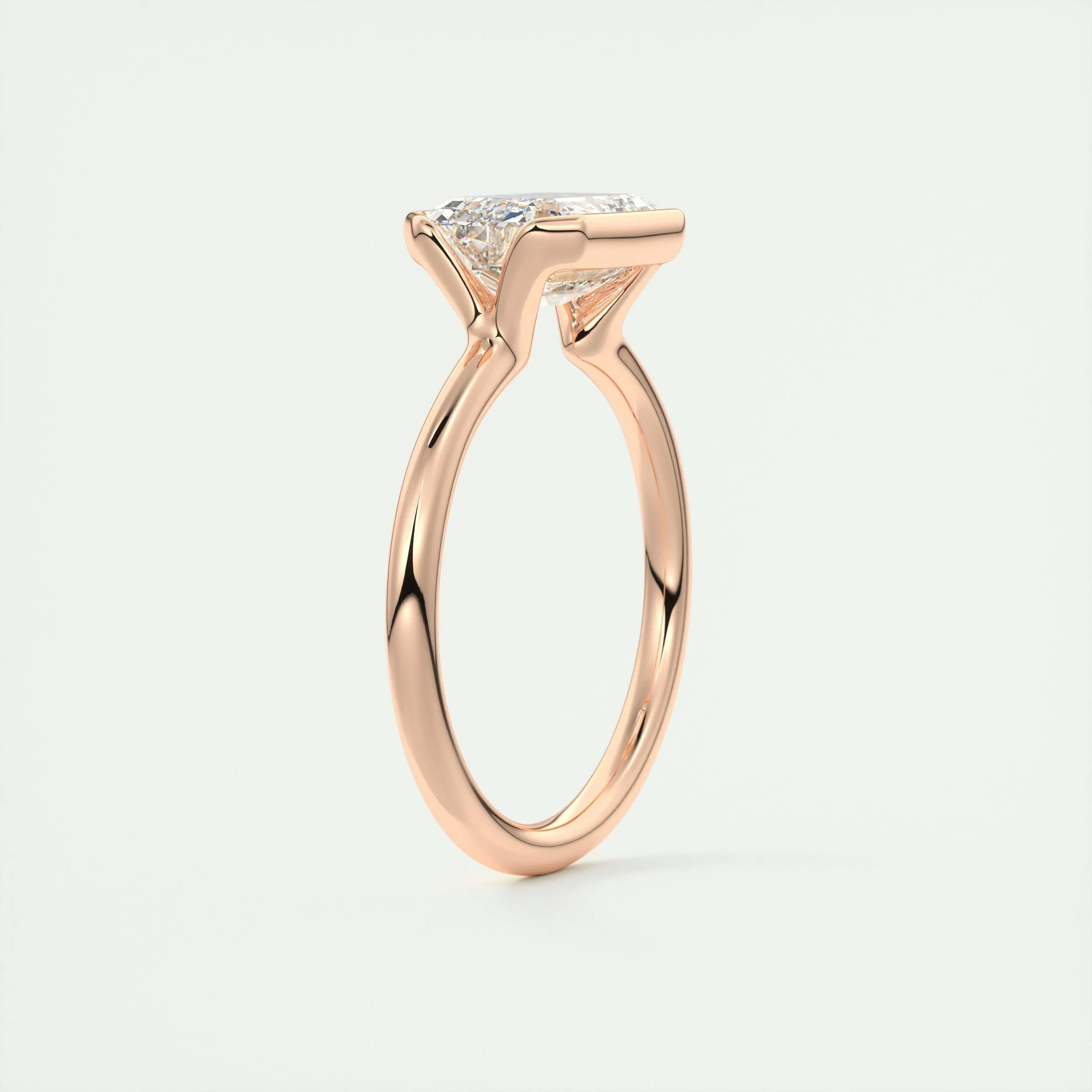 Solitaire Bezel Engagement Ring Featuring 1.91 CT Emerald Moissanite 20