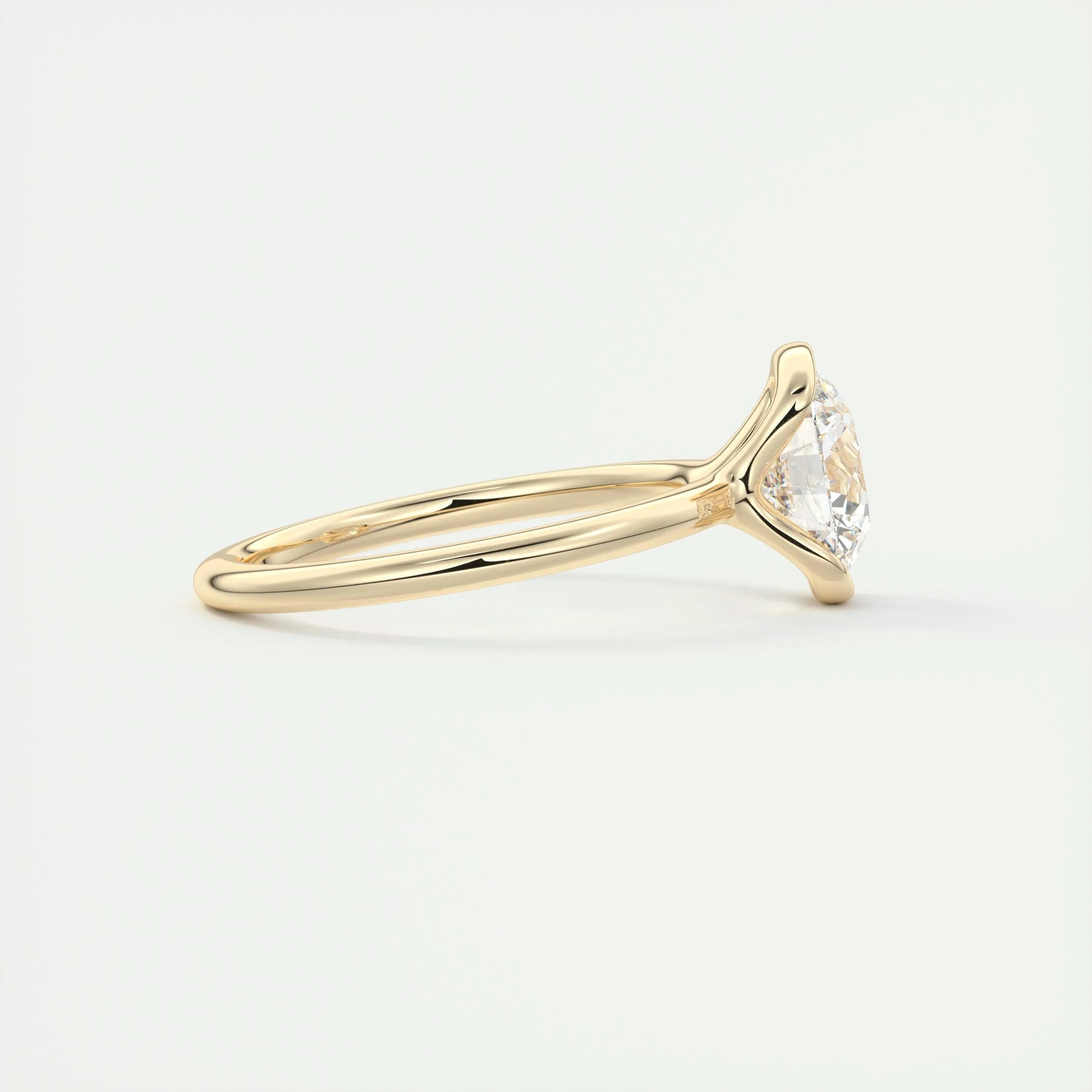 Solitaire Bezel Engagement Ring Featuring 2.0 CT Round Moissanite 9