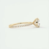 Pave Engagement Ring Featuring 2.15 CT Cushion Moissanite 9