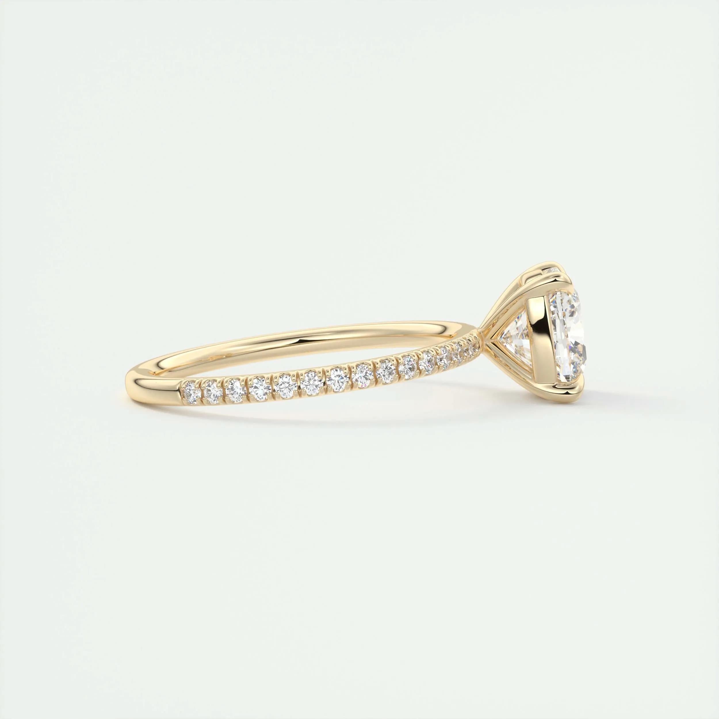 Pave Engagement Ring Featuring 2.15 CT Cushion Moissanite 9