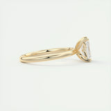 Solitaire Engagement Ring Featuring 1.91 CT Emerald Moissanite 9