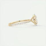 Pave Engagement Ring Featuring 1.91 CT Oval Moissanite 10