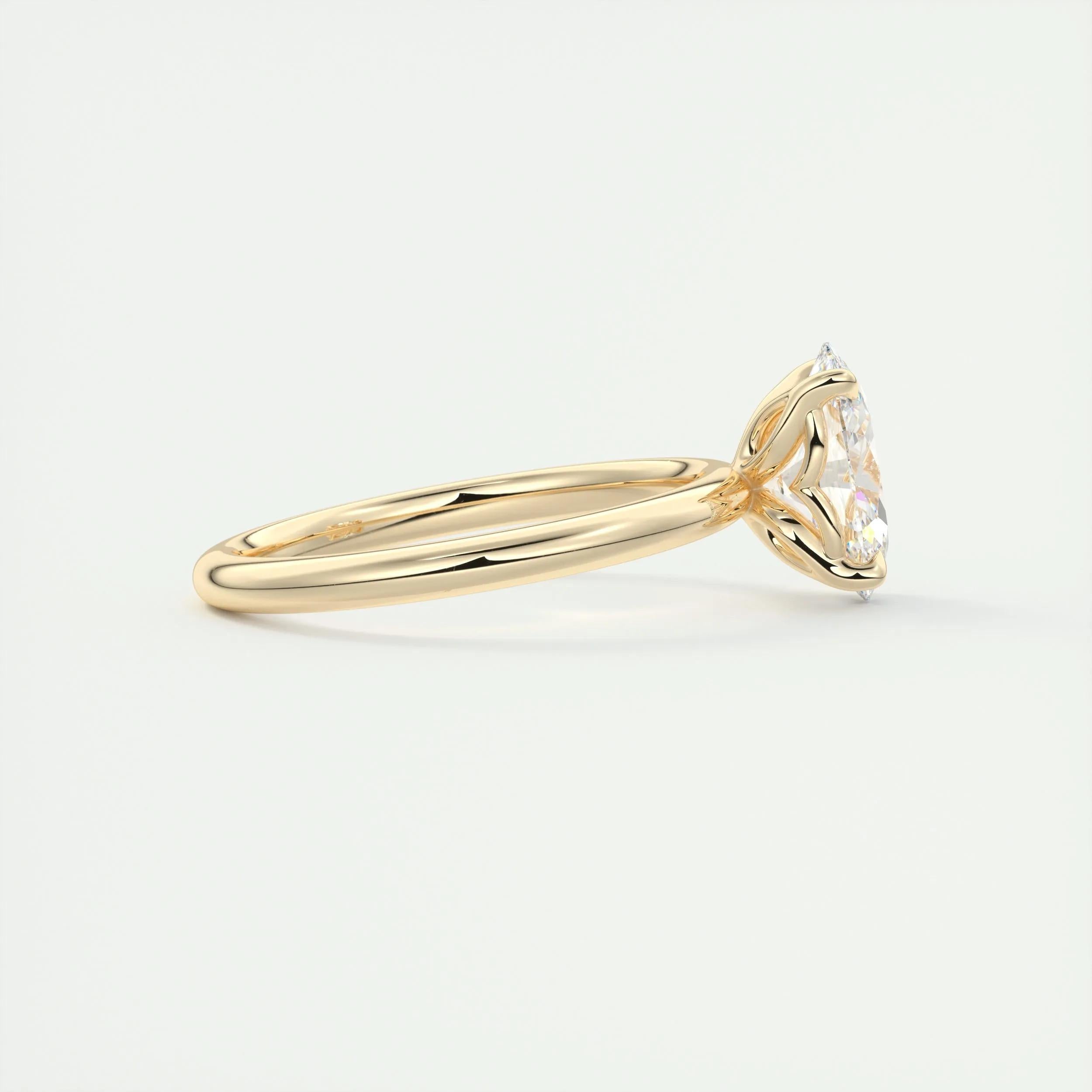 Solitaire Engagement Ring Featuring 1.91 CT Oval Moissanite 10