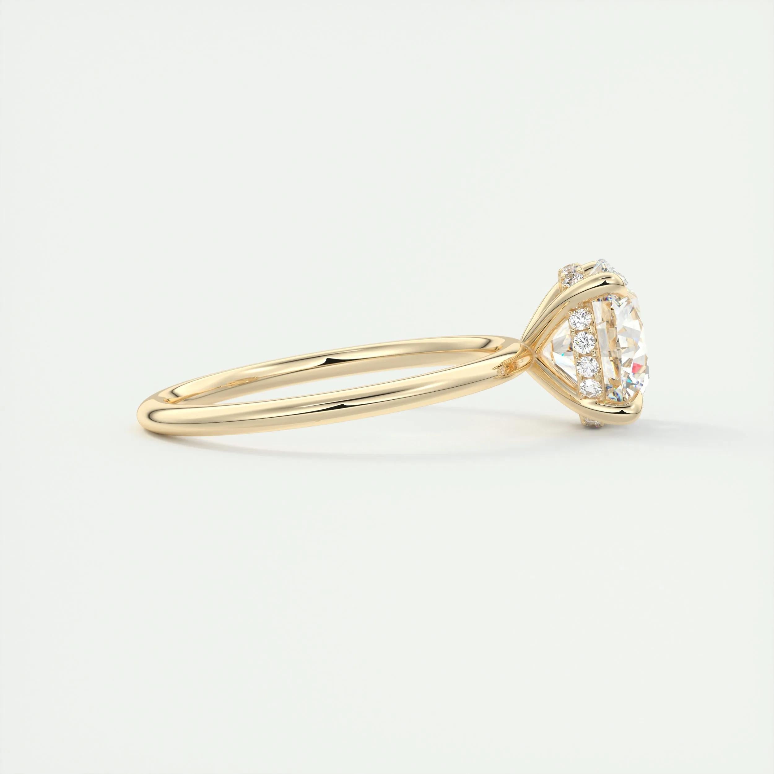 Hidden Halo Engagement Ring Featuring 2.0 CT Round Moissanite 9
