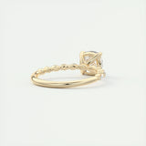Pave Engagement Ring Featuring 2.0 CT Cushion Moissanite 10
