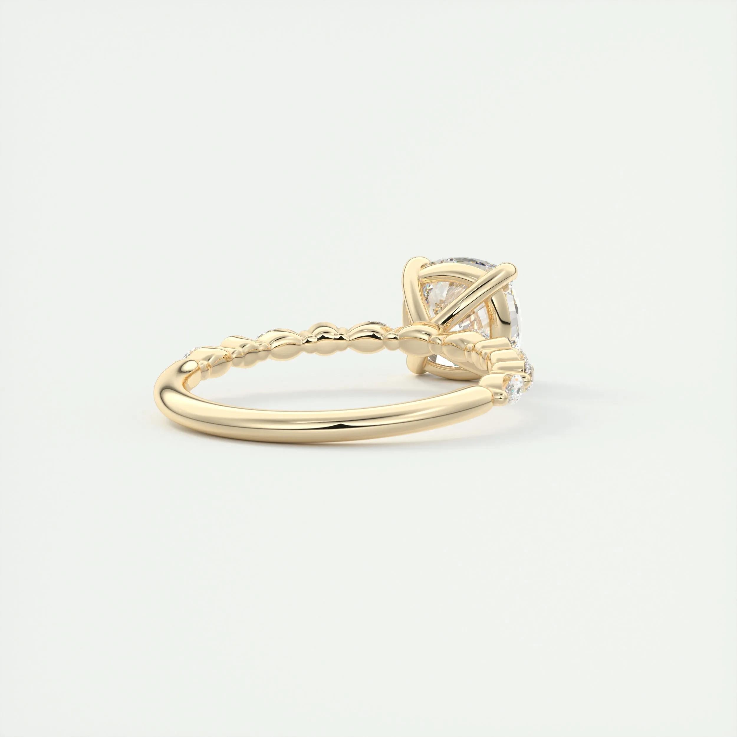 Pave Engagement Ring Featuring 2.0 CT Cushion Moissanite 10