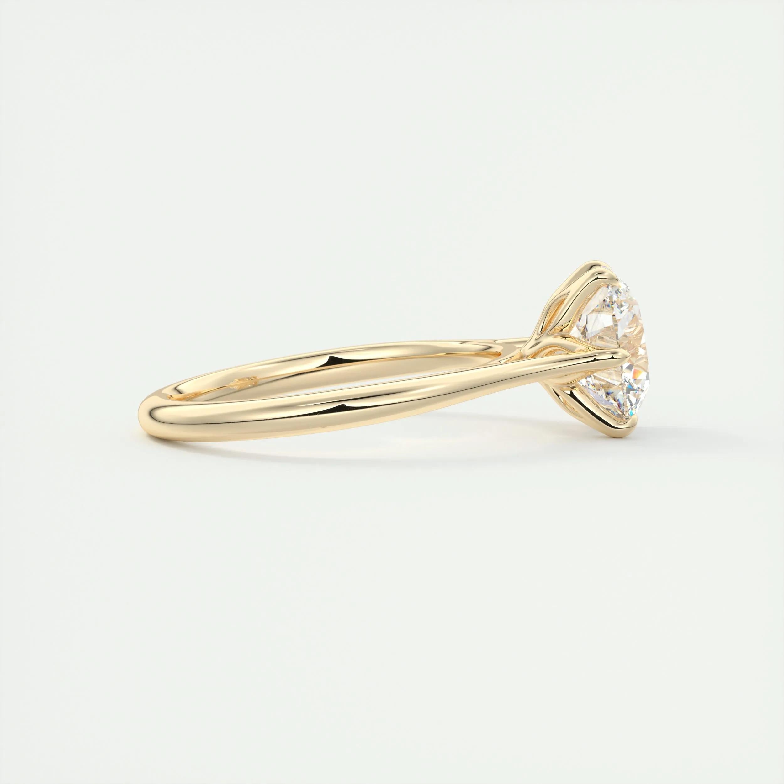 Solitaire Engagement Ring Featuring 1.35 CT Round Moissanite 9