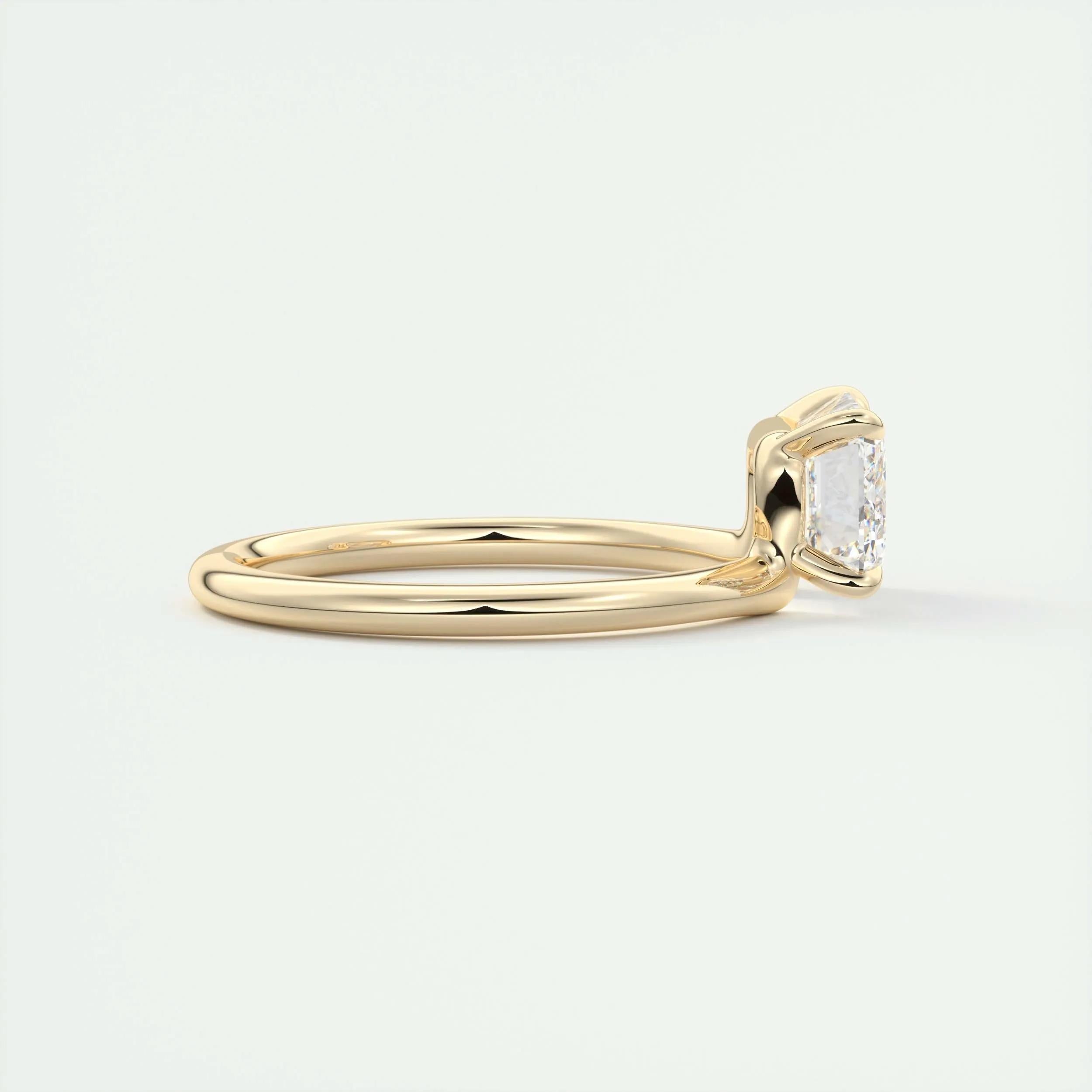 Solitaire Engagement Ring Featuring 1.91 CT East West Emerald Moissanite 9