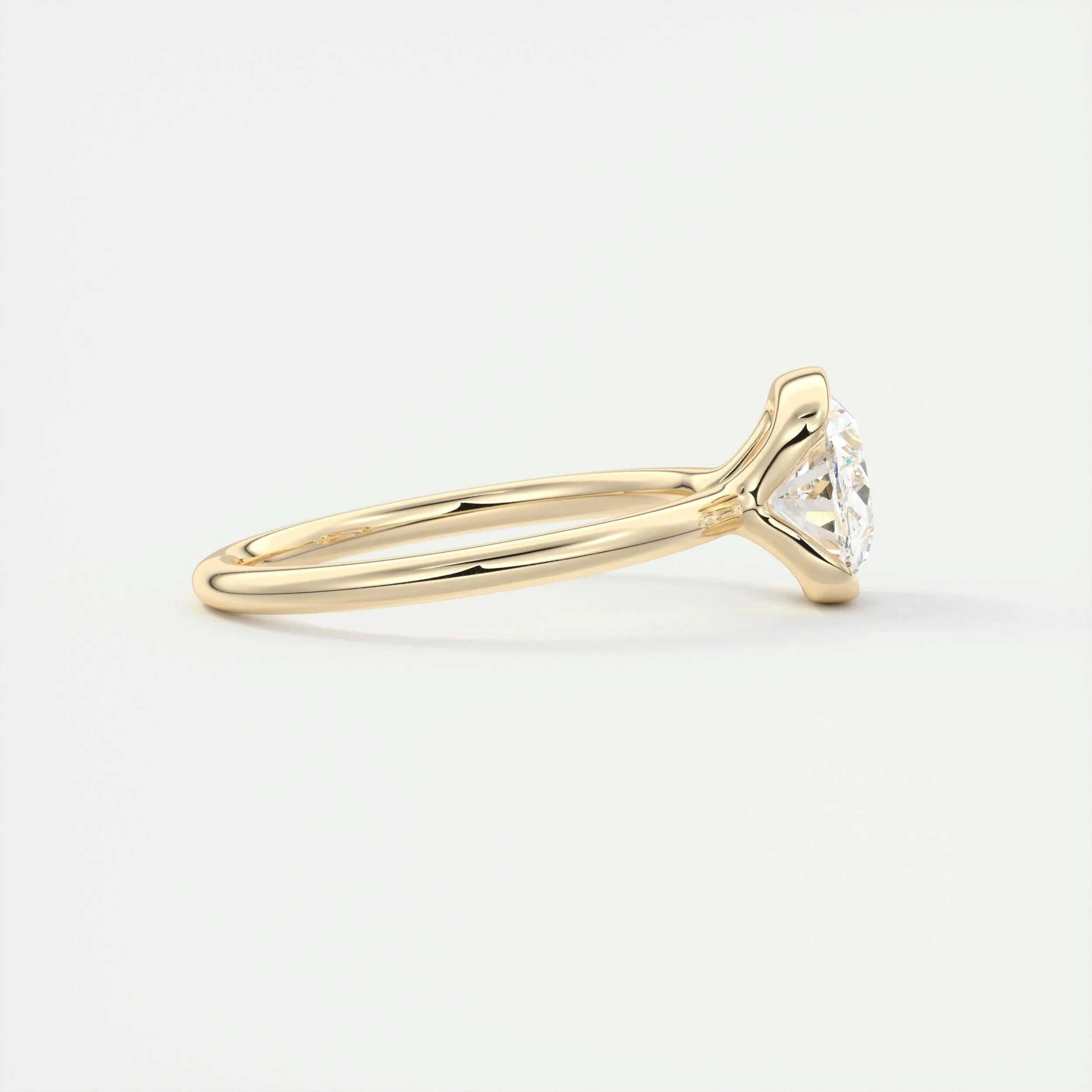 Solitaire Engagement Ring Featuring 1.91 CT Oval Moissanite 9