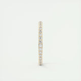 Full Eternity Wedding Band Featuring 0.74 TCW Round Moissanite 10