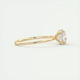 Hidden Halo Engagement Ring Featuring 2.15 CT Cushion Moissanite 9