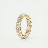 Full Bezel Wedding Band Featuring 2.25 TCW Round Moissanite 7