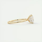 2.08 CT Princess Hidden Halo Moissanite Engagement Ring 9