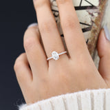 Pave Engagement Ring Featuring 1.33 CT Oval Moissanite 2