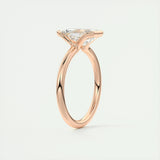 Solitaire Bezel Engagement Ring Featuring 1.91 CT Emerald Moissanite 20