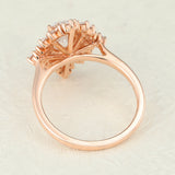 Cluster Halo Engagement Ring Featuring 1.33 CT Oval Moissanite 5