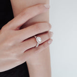 1.0 CT Round Shaped Moissanite Halo & Twisted Pave Engagement Ring
