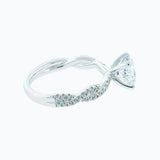 1.50 CT Round Shaped Moissanite Twisted Pave Engagement Ring 4