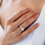 1.50 CT Round Shaped Moissanite Twisted Pave Engagement Ring 2