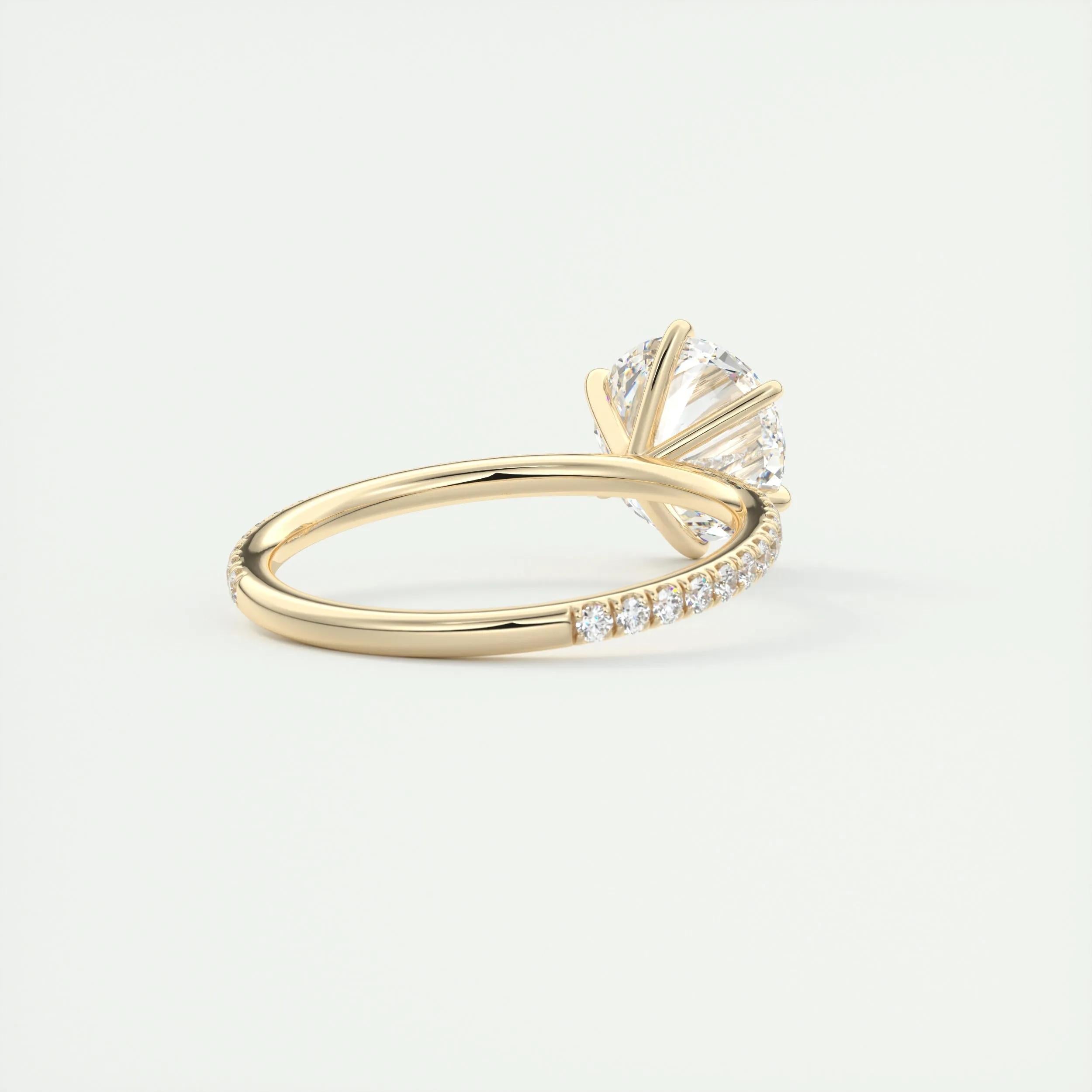 Pave Engagement Ring Featuring 2.0 CT Round Moissanite 10