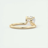 Solitaire Bezel Engagement Ring Featuring 1.91 CT Oval Moissanite 10