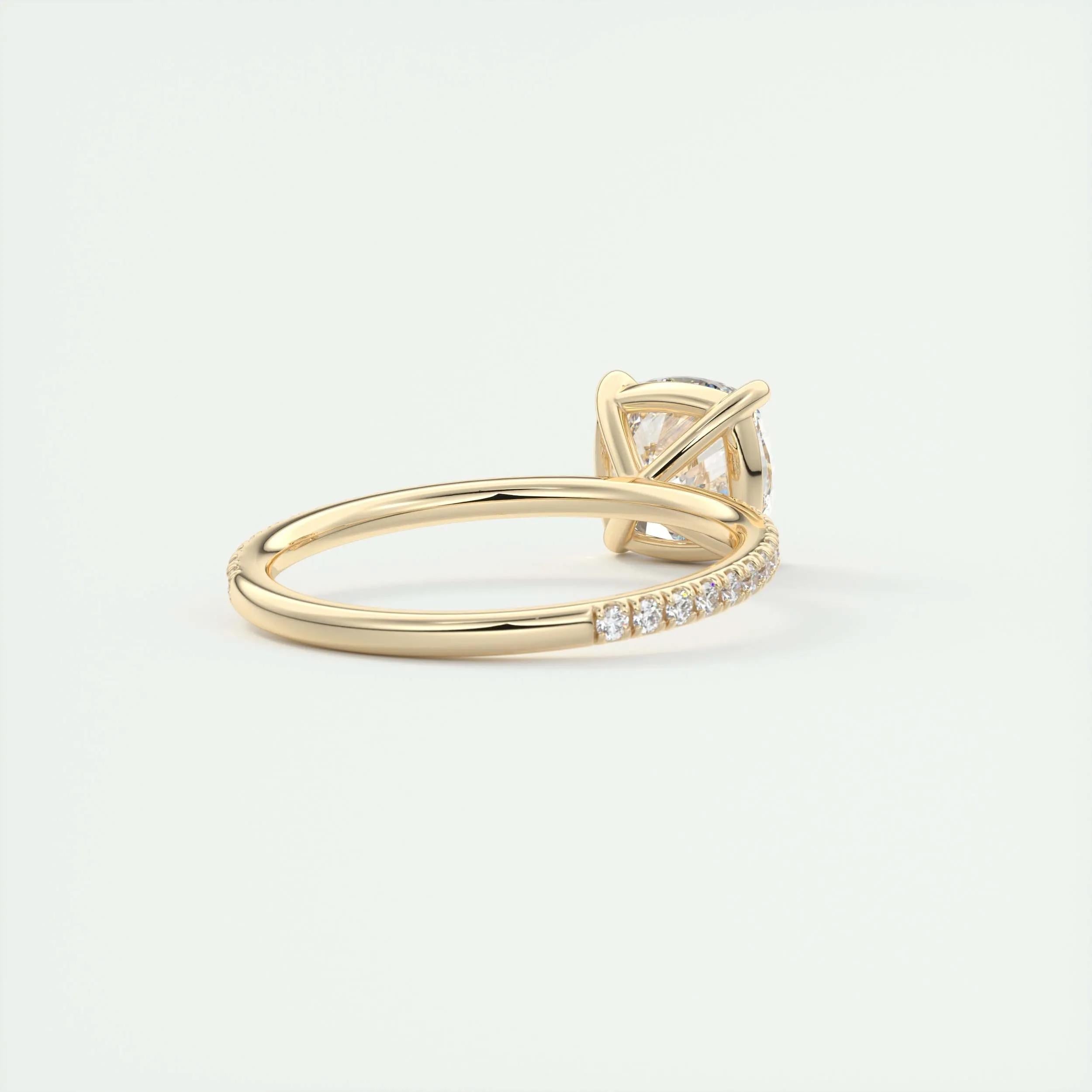 Pave Engagement Ring Featuring 2.15 CT Cushion Moissanite 10