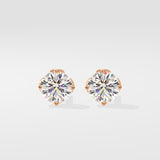 1.0 TCW Round Cut Moissanite Solitaire Stud Earrings 1