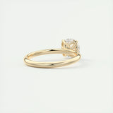 Solitaire Engagement Ring Featuring 1.35 CT Round Moissanite 14
