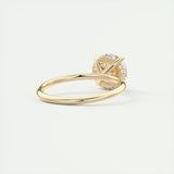 Hidden Halo Engagement Ring Featuring 2.0 CT Round Moissanite 10