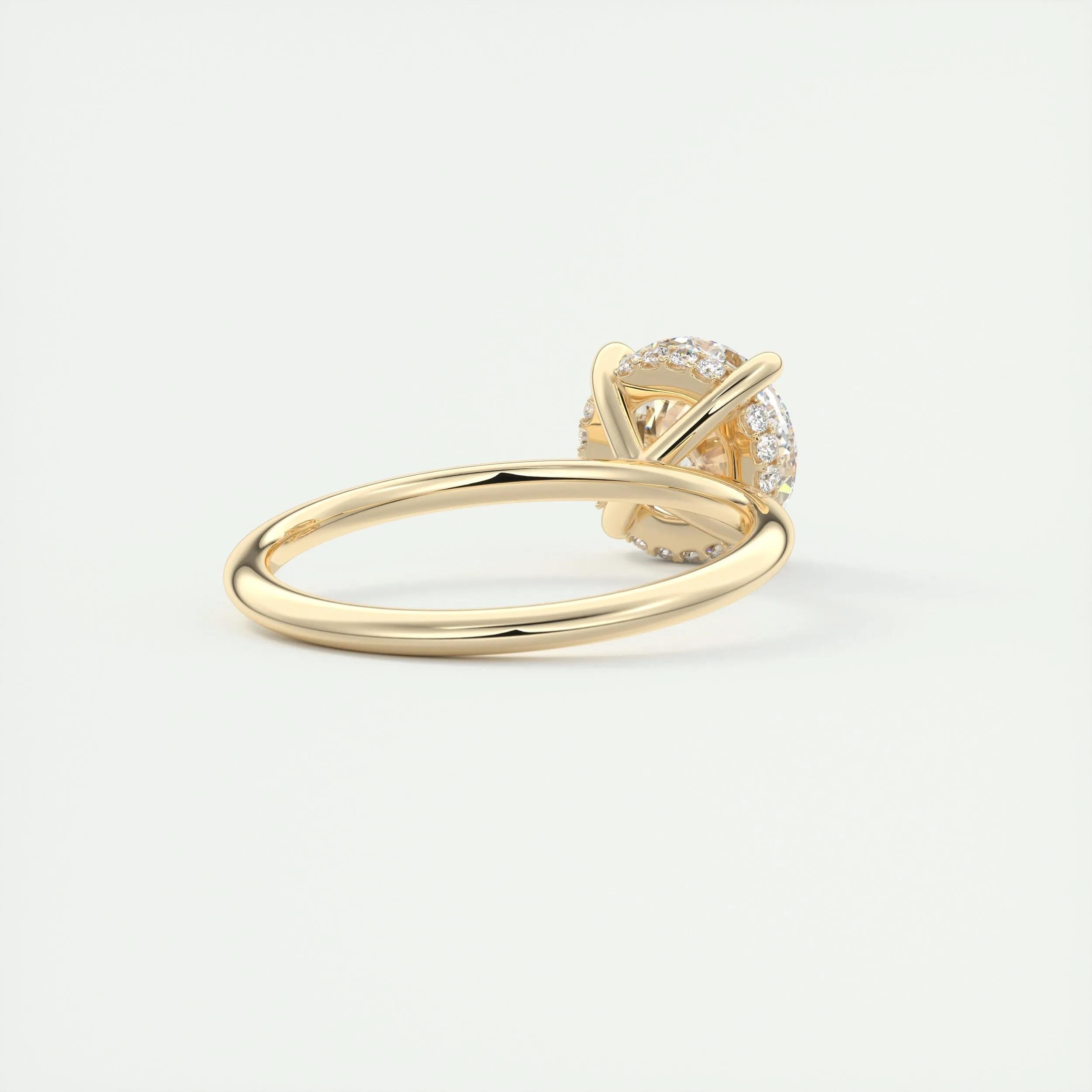 Hidden Halo Engagement Ring Featuring 2.0 CT Round Moissanite 10