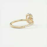 Pave Engagement Ring Featuring 1.91 CT Oval Moissanite 11