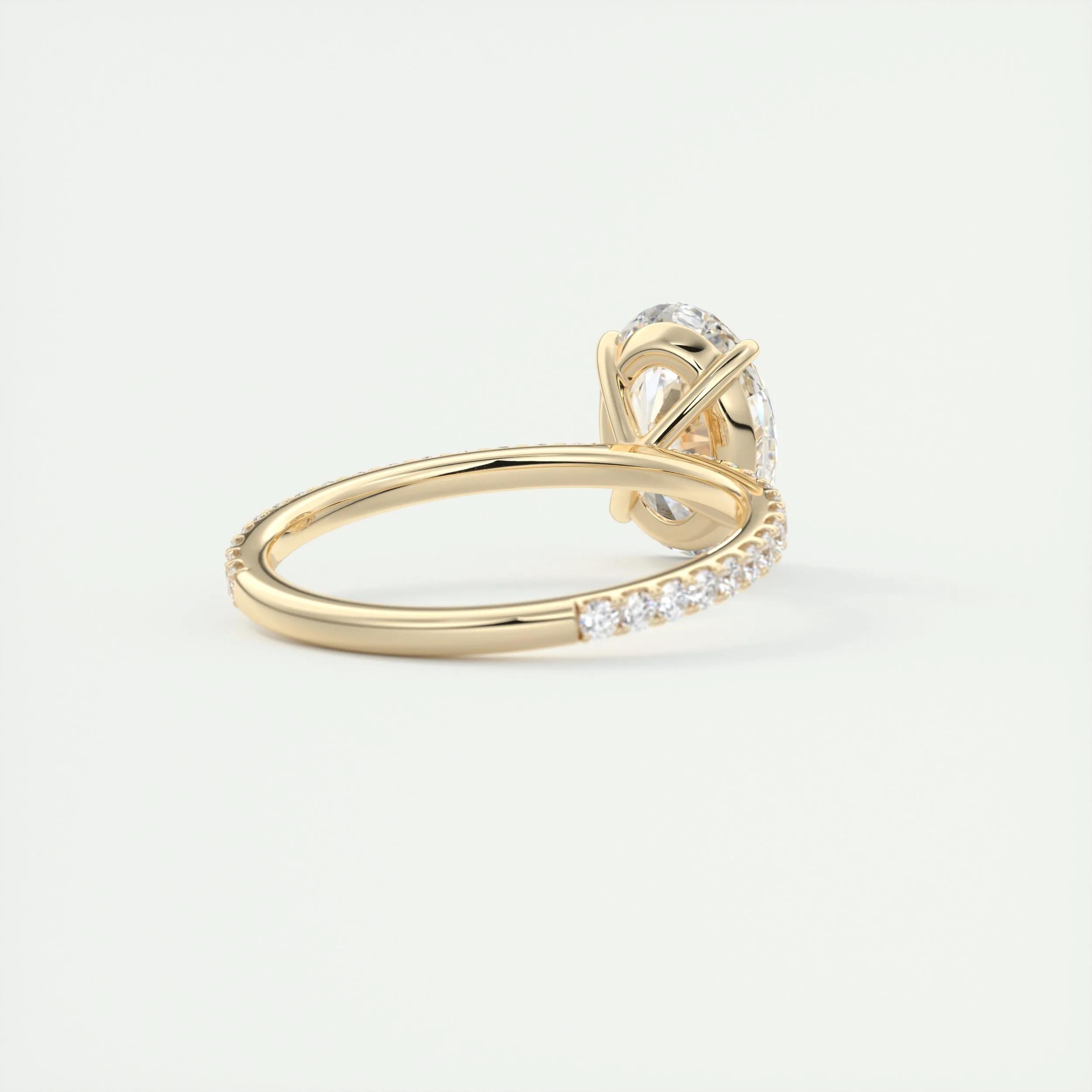 Pave Engagement Ring Featuring 1.91 CT Oval Moissanite 11
