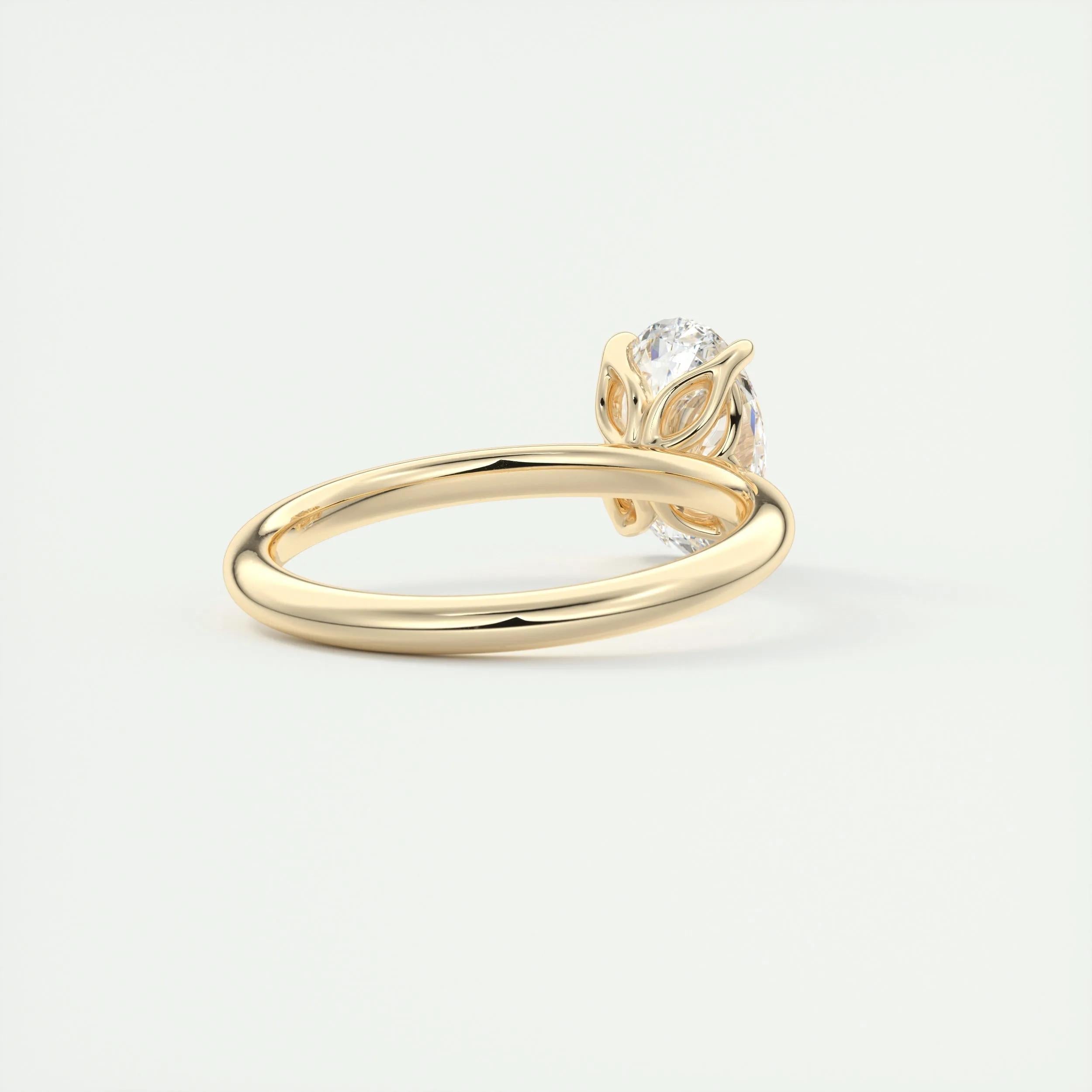 Solitaire Engagement Ring Featuring 1.91 CT Oval Moissanite 11
