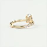 Pave Engagement Ring Featuring 1.91 CT Oval Moissanite 10