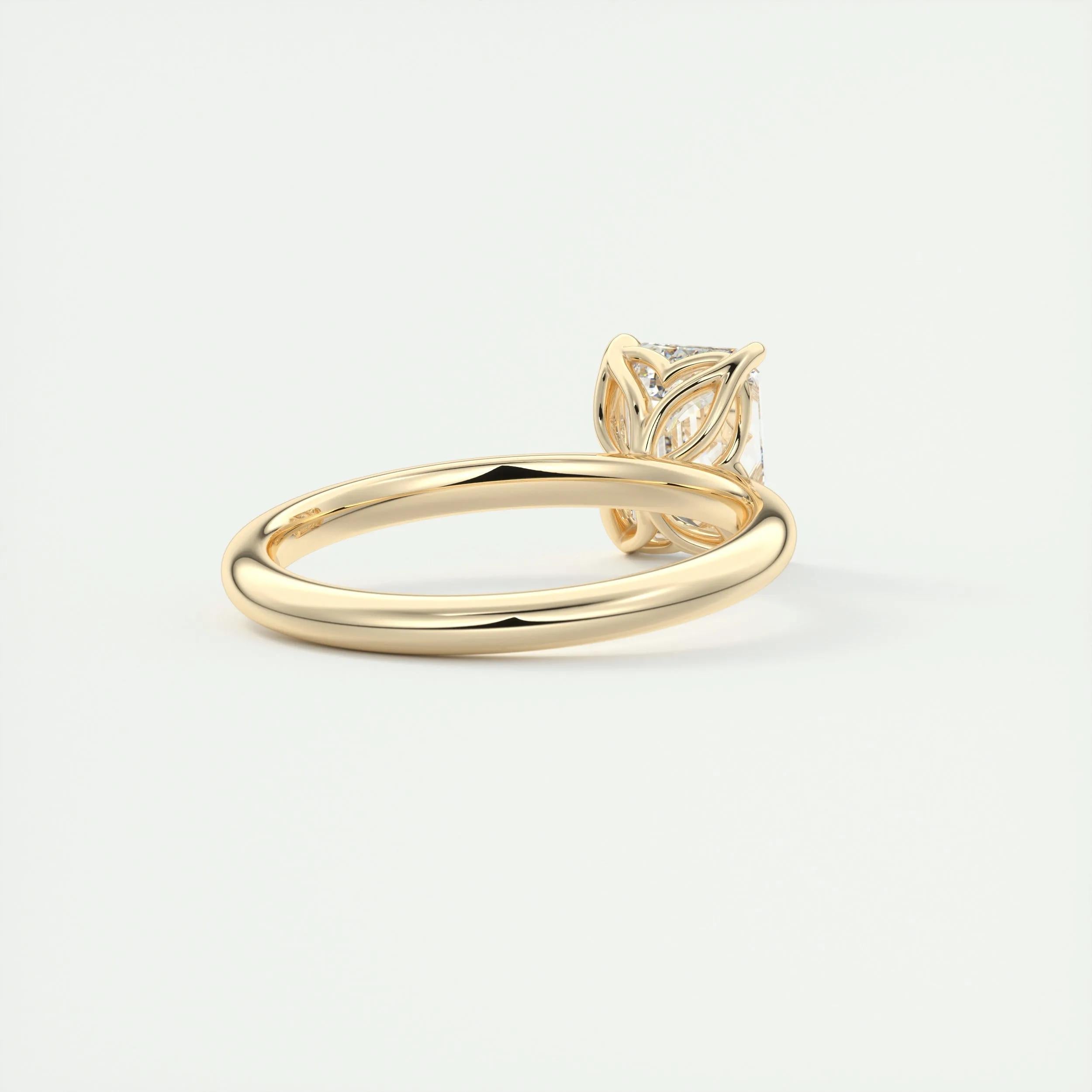 Solitaire Engagement Ring Featuring 1.91 CT Emerald Moissanite 10