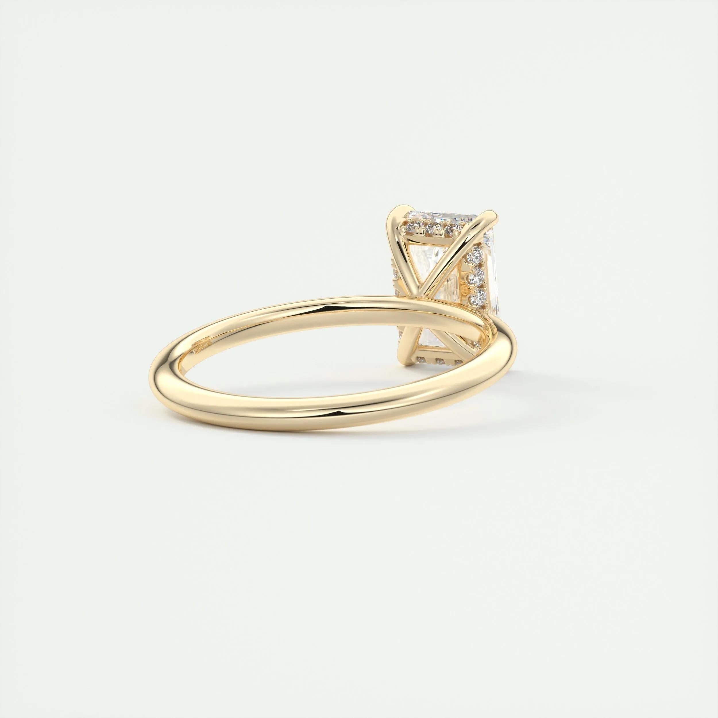 Hidden Halo Engagement Ring Featuring 2.10 CT Radiant Moissanite 10