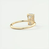 Solitaire Engagement Ring Featuring 1.91 CT Emerald Moissanite 11
