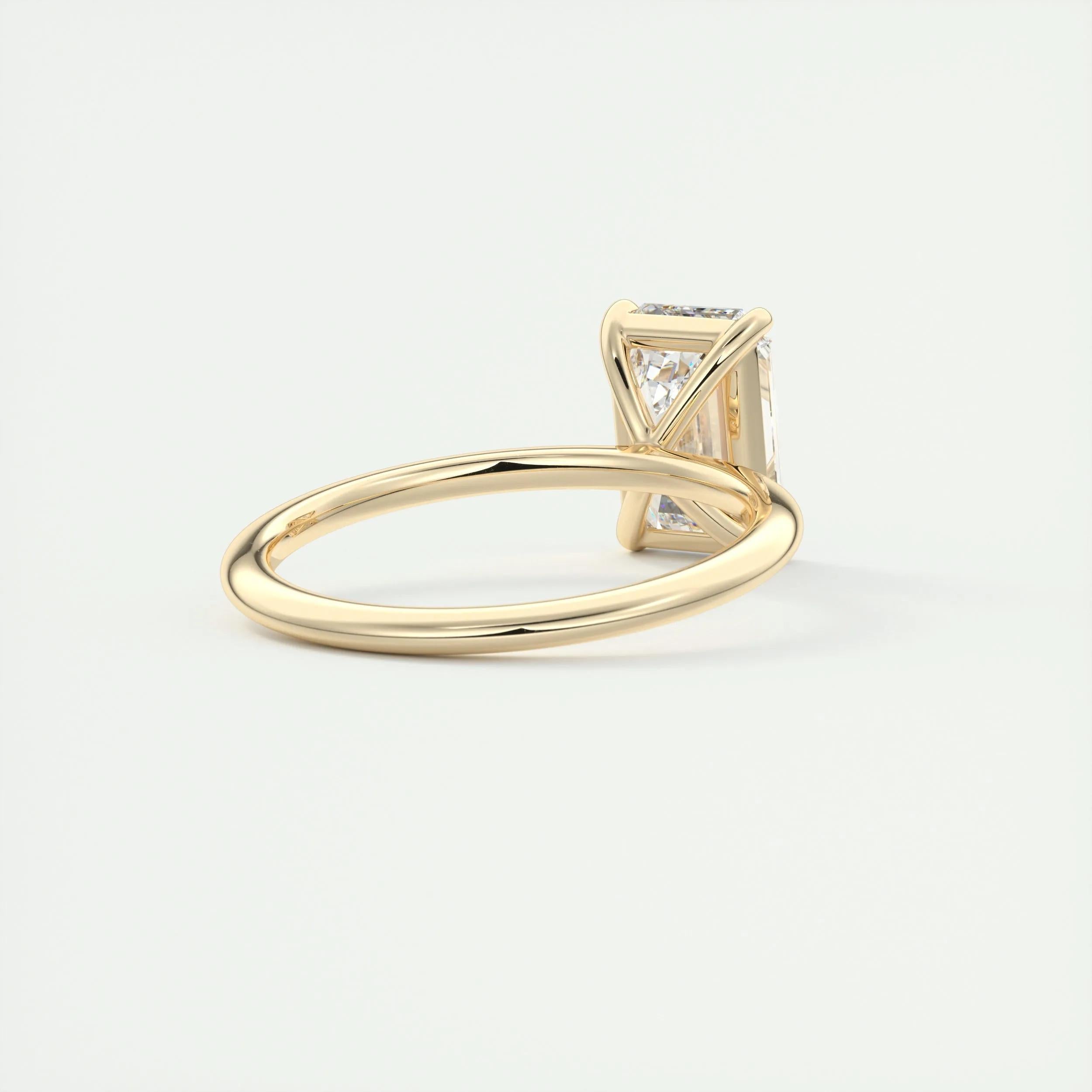 Solitaire Engagement Ring Featuring 1.91 CT Emerald Moissanite 11
