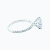 2.0 CT Round Shaped Moissanite Pave Engagement Ring