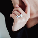 2.0 CT Round Shaped Moissanite Pave Engagement Ring