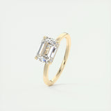 Solitaire Engagement Ring Featuring 1.91 CT Emerald Moissanite 12