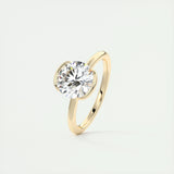 Solitaire Bezel Engagement Ring Featuring 2.0 CT Round Moissanite 11