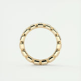 Full Bezel Wedding Band Featuring 2.25 TCW Round Moissanite 10