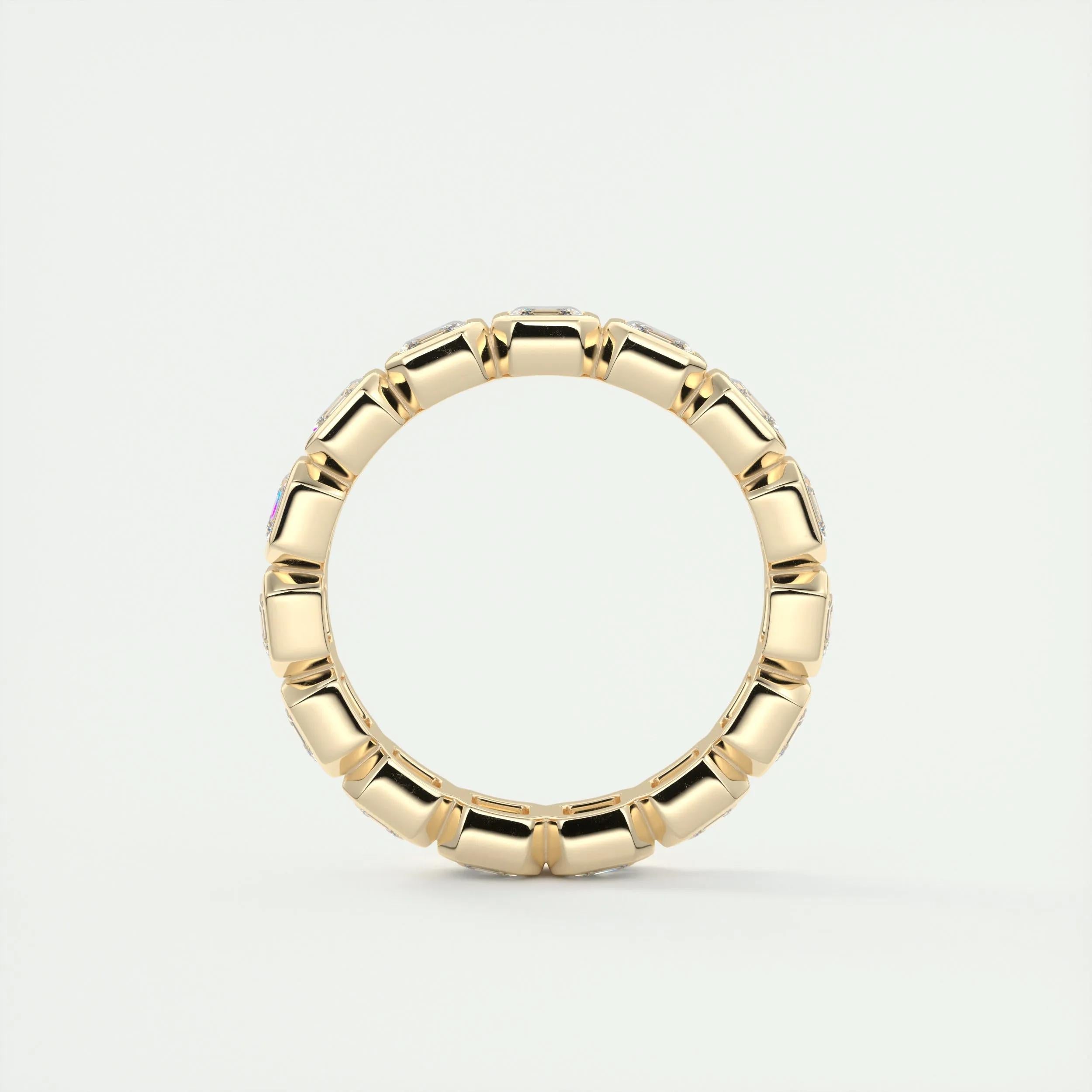 Full Bezel Wedding Band Featuring 2.25 TCW Round Moissanite 10