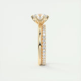 Solitaire Bezel Engagement Ring Featuring 1.35 CT Round Moissanite 12