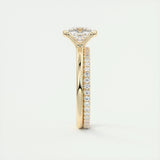 Solitaire Bezel Engagement Ring Featuring 2.15 CT Cushion Moissanite 13